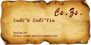 Csák Zsófia névjegykártya